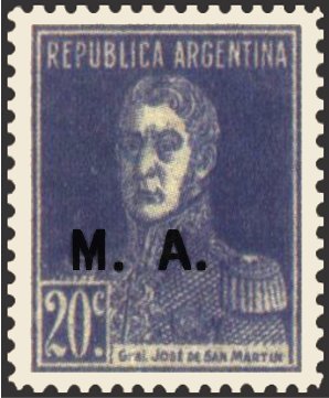 José Francisco de San Martín (1778-1850), ovpt. “M.A.”