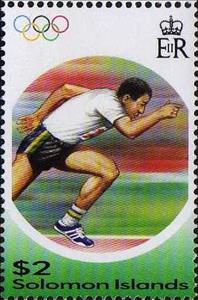 Stamp, Running Race, Solomon Islands,  , Athletics, Olympic Games