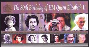 Souvenir Sheet, QEII 80th minisheet, Solomon Islands,  , Queens, Royalty