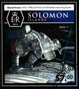 Stamp, Apollo 17, Ronald Evans, Solomon Islands,  , People