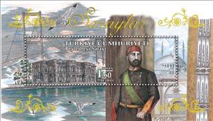 Souvenir Sheet, Beylerbeyi Sarayı, Istanbul and Sultan Abd ul-Aziz, Turkey,  , Castles, Historic Sites