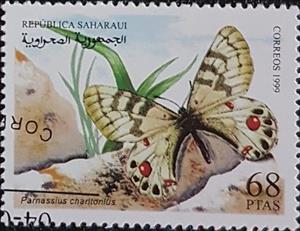 Stamp, Parnassius Charitonius, Cinderellas,  , Butterflies, Insects