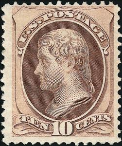 Stamp, Thomas Jefferson (1743-1826), third President of the U.S.A., United States of America,  , Famous People, Heads of State, Men, Politicians, Государственный деятель