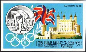 Stamp, London, Sharjah,  , Olympic Games
