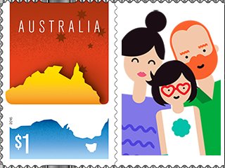 Se-tenant, Map of Australia, Australia,  , Greetings, Maps