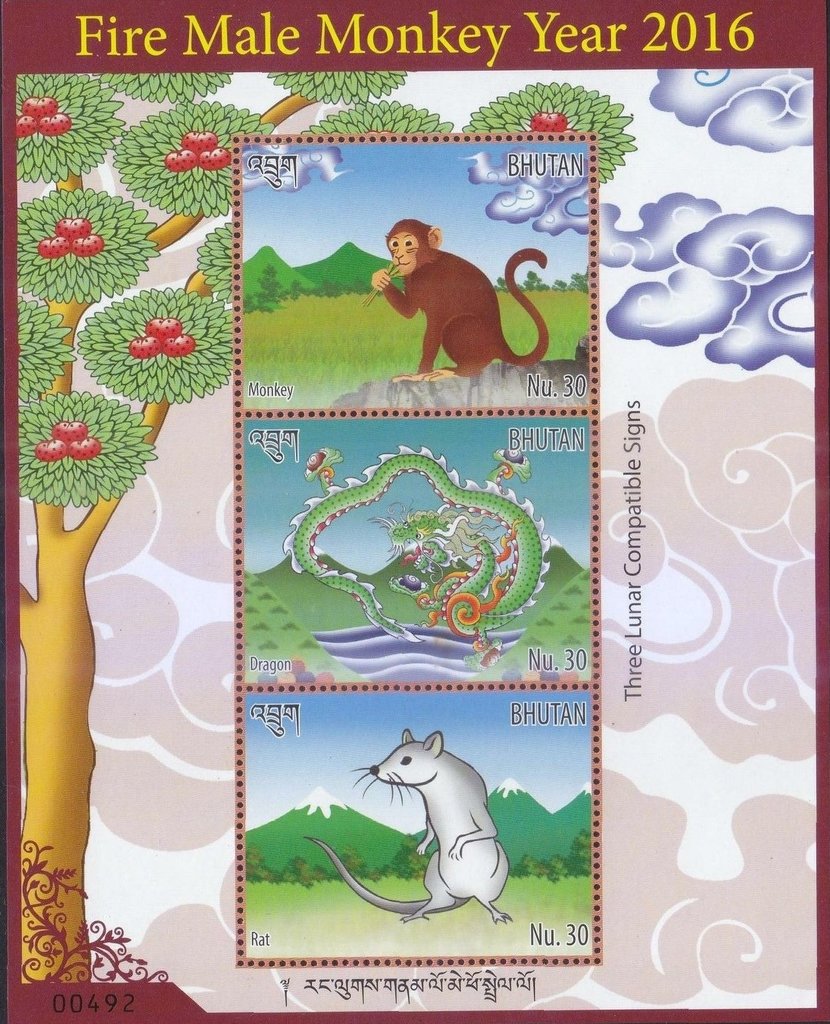 New Year 2016. Year of the Monkey