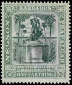 Stamp, Nelsons Monument, Barbados,  , Monuments, Palm-trees