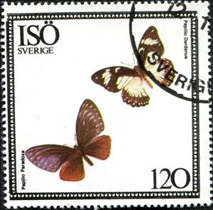 Stamp, Papilio paradoxa, Papilio dardanus, Cinderellas,  , Animals (Fauna), Butterflies, Insects