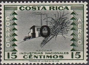 Stamp, Sugar, Costa Rica,  , Industry