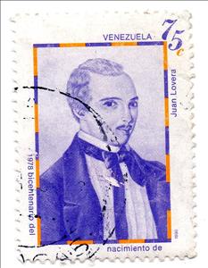 Stamp, Juan Lovera (1778-1841), Venezuela,  
