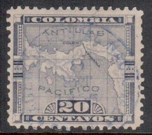 Stamp, Map of the Panama isthmus, Panama,  , Maps