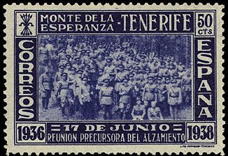 Stamp, II Anniversary of the Meeting of the Mount of Hope, Spain,  