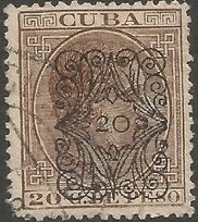 Stamp, King Alfonso XII of Spain, Cuba,  