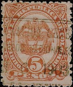 Stamp, Coat of Arms, Colombia,  , Birds, Coats of Arms, Heraldic Animals