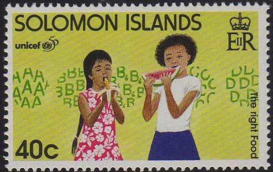 Children eating fruit