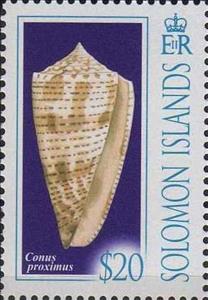 Stamp, Conus proximus, Solomon Islands,  , Animals (Fauna), Molluscs, Sea Life, Shells
