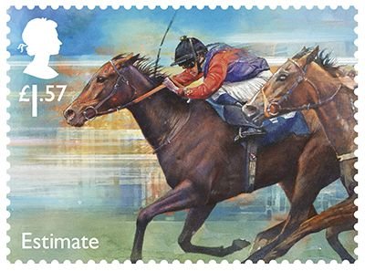 Stamp, Estimate, United Kingdom of Great Britain & Northern Ireland,  , Animals (Fauna), Equestrianism and horse riding, Horses, Mammals