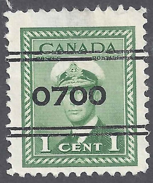 King George VI in naval uniform - precancel