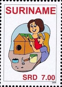Stamp, Day of the Child, Suriname,  , Children