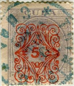 Stamp, King Alfonso XII of Spain, Cuba,  
