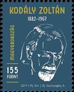 Stamp, Composer Kodály Zoltán, Hungary,  , Composers, Famous People, Men
