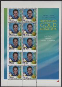 Mini Sheet, Susie O'Neill minisheet, Australia,  , Athletes, Famous People, Olympic Games, Sports, Swimming, Women