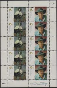 Mini Sheet, Slim Dusty sheetlet, Australia,  , Famous People, Men, Music, Musical Instruments, Musicians