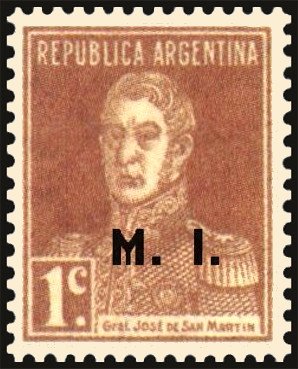 José Francisco de San Martín (1778-1850), ovpt. "M.I."