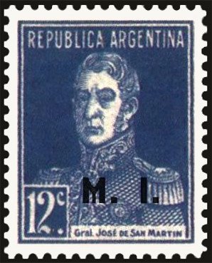 José Francisco de San Martín (1778-1850), ovpt. "M.I."
