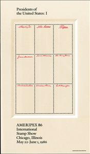 Souvenir Sheet, Presidents I, United States of America,  , Famous People, Heads of State, Men, Politicians, Государственный деятель