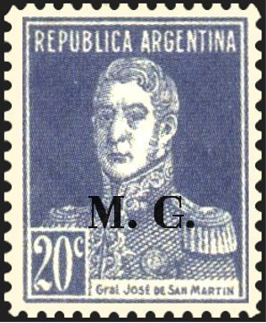 José Francisco de San Martín (1778-1850), ovpt. "M.G."
