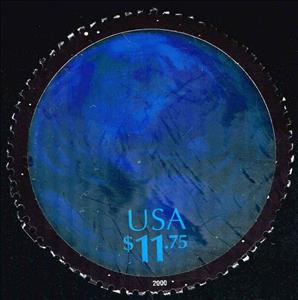 Stamp, Space Achievement and Exploration, United States of America,  , Globes, Outer Space, Philatelic Exhibitions, Round Stamps, Space Traveling