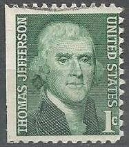 Stamp, Thomas Jefferson (1743-1826), 3rd President, United States of America,  , Famous People, Heads of State, Men