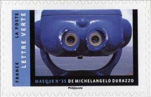 Stamp, Mask n°35, France,  , Masks