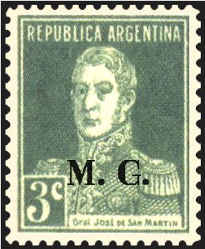 José Francisco de San Martín (1778-1850), ovpt. "M.G."