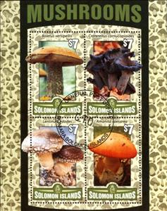 Mini Sheet, Mushrooms, Solomon Islands,  , Mushrooms