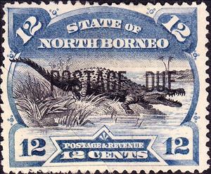 Stamp, Definitive of 1894 with horizontal overprint, North Borneo,  
