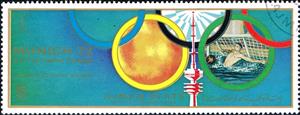 Stamp, Water polo, Ajman,  , Olympic Games, Water-polo