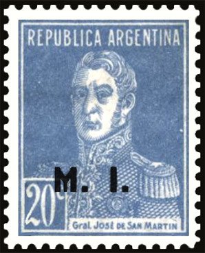 José Francisco de Saan Martín (1778-1850), ovpt. "M.I."