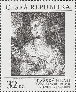 Stamp, Paolo Caliari, Veronese: St Catherine with Angel, Czech Republic,  , Painters