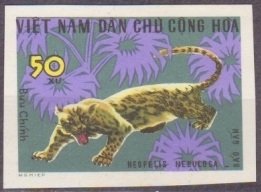 Stamp, Clouded Leopard (Neofelis nebulosa), Vietnam,  , Animals (Fauna), Cats of Prey, Leopards, Mammals