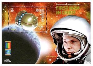 Souvenir Sheet, Vostok 1, Antigua and Barbuda,  