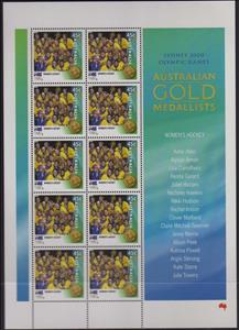 Mini Sheet, Women's Hockey Offset Minisheet, Australia,  , Hockey, Olympic Games, Sports