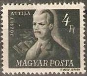 Stamp, Attila József (1905-1937) poet, Hungary,  , Freedom Fighters, Literary People (Poets and Writers)