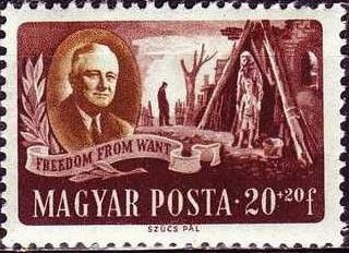 Stamp, Freedom from Want, Hungary,  , Heads of State, Human Rights