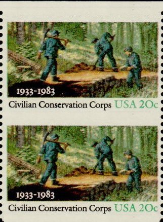 Civilian Conservation Corps Making a Road