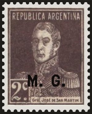 José Francisco de San Martín (1778-1850), ovpt. “M.G.”