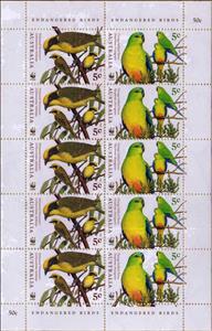 Mini Sheet, 5c Sheetlet, Australia,  , Birds, Parrots