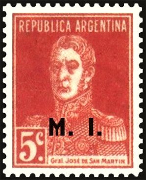 José Francisco de San Martín (1778-1850), ovpt. "M.I."
