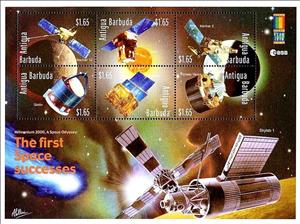 Mini Sheet, Space Achievements, Antigua and Barbuda,  